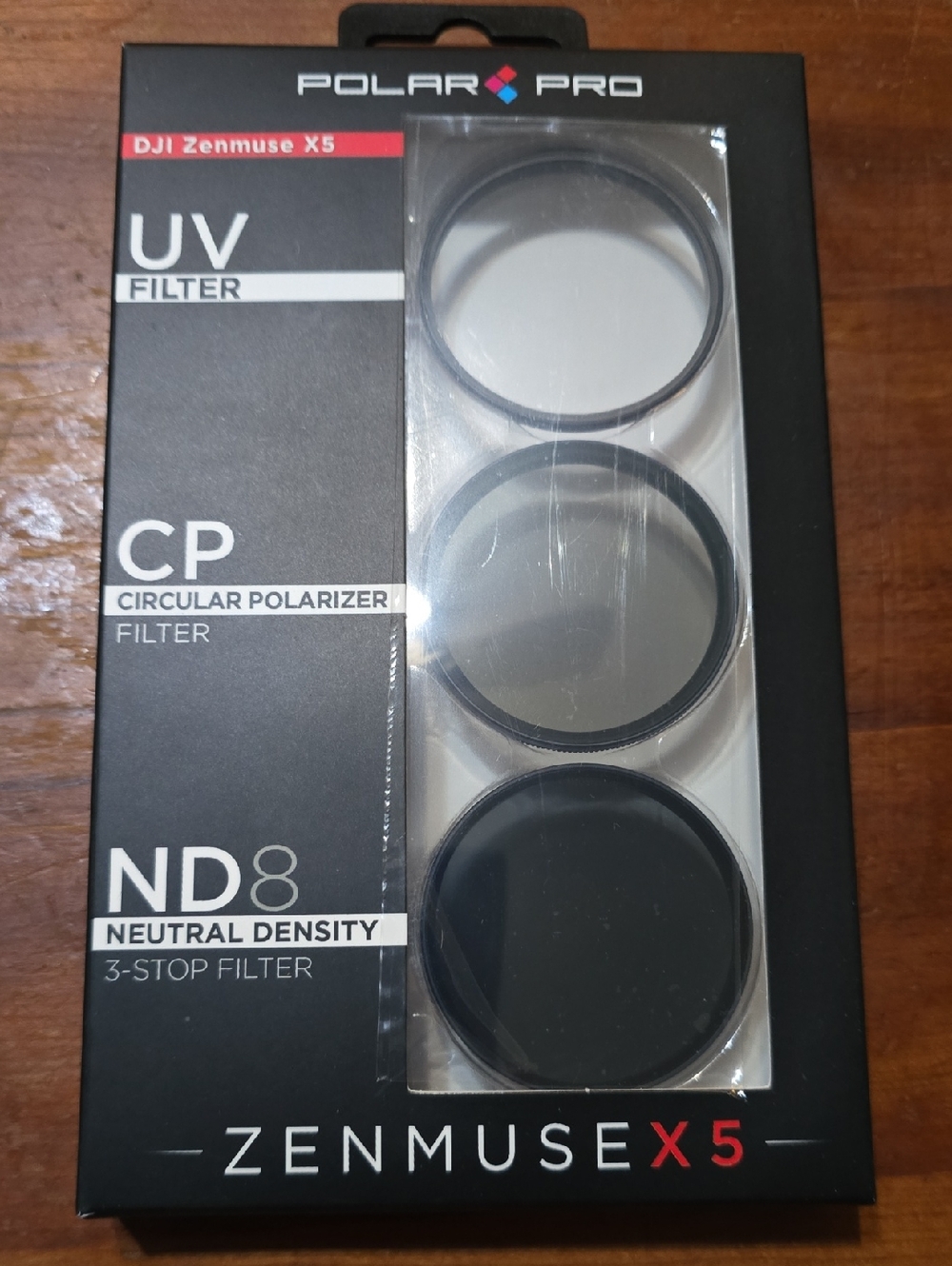 POLAR PRO Zenmuse X5 Filter Kit - Black (UV, CP, ND8)